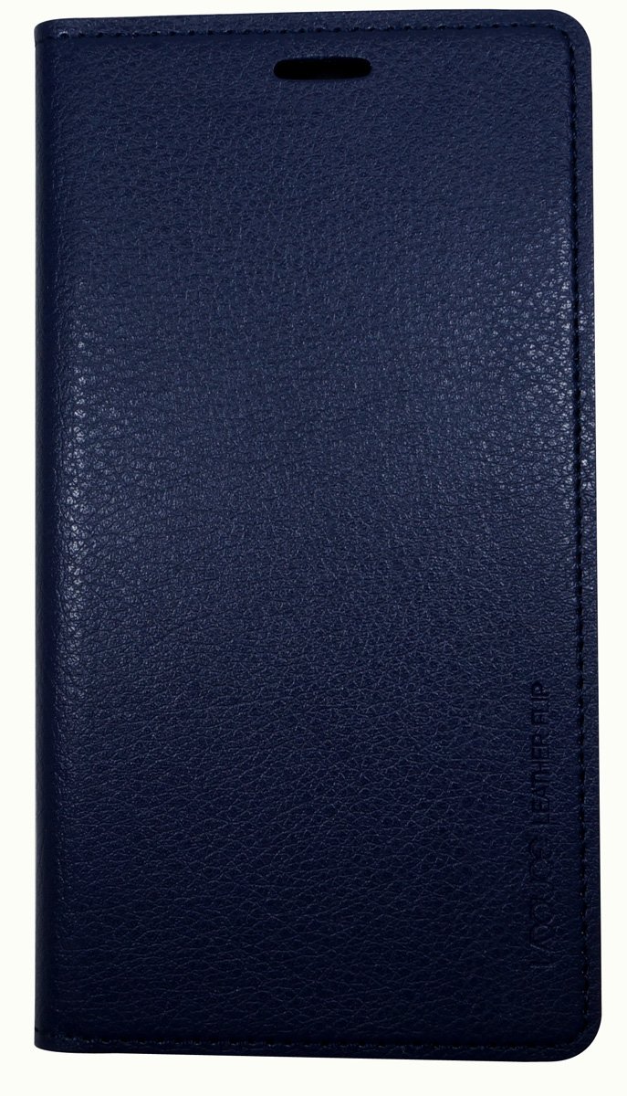 Note 4 Case, Samsung Galaxy Note4 Soft Leather Case, Mobile Slim Wallet Flip Cover - Credit Card ID Holders (Navy)