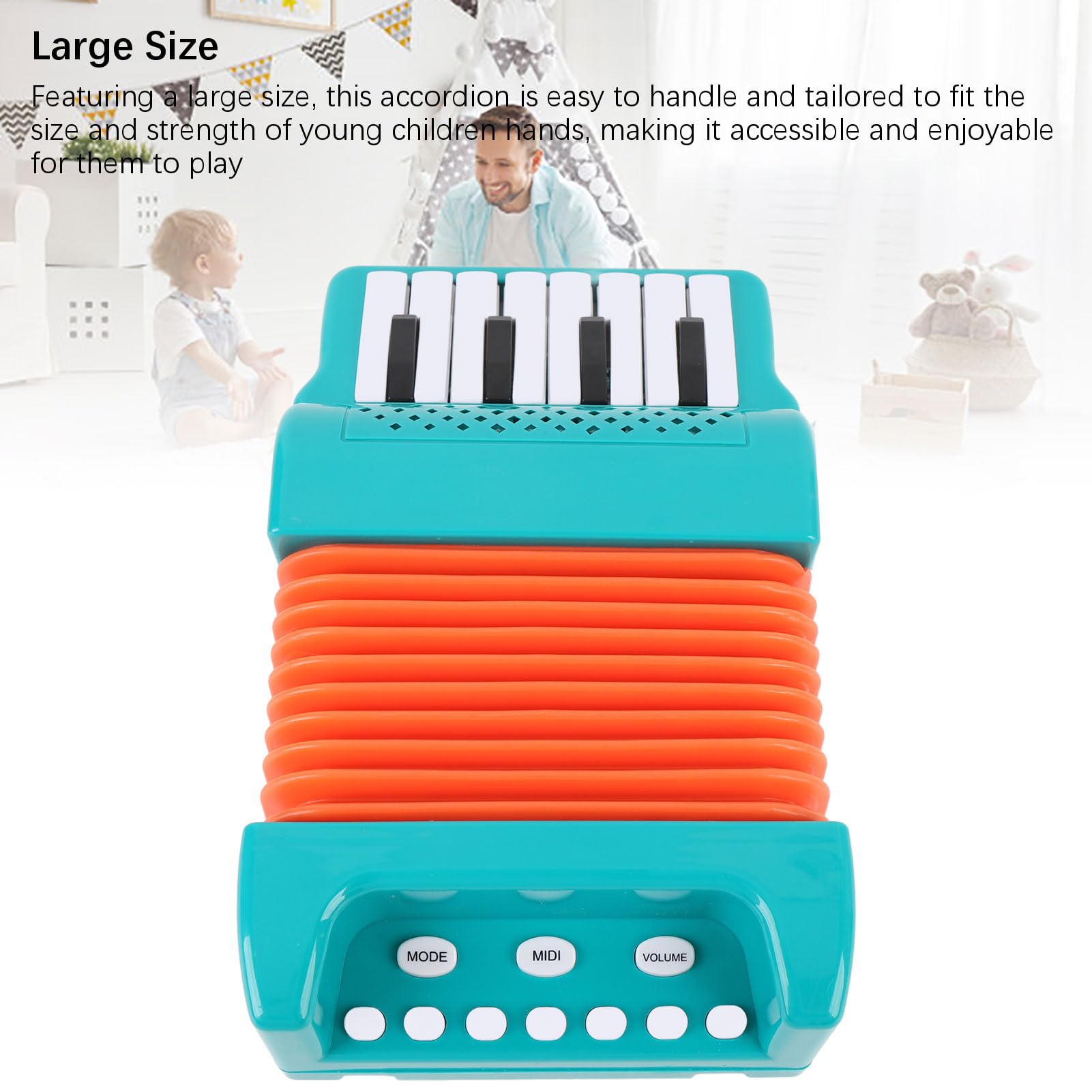 Fisarmonica Giocattolo Elettronica Per Bambini – In ABS Resistente Con Effetti Musicali Vari, Educativa E Portatile Per Casa, Outdoor E Viaggio
