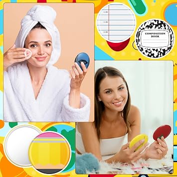 Thyle 36 Pcs 36 Pcs Christmas Teacher Compact Mirror Gifts Bulk, Colorful