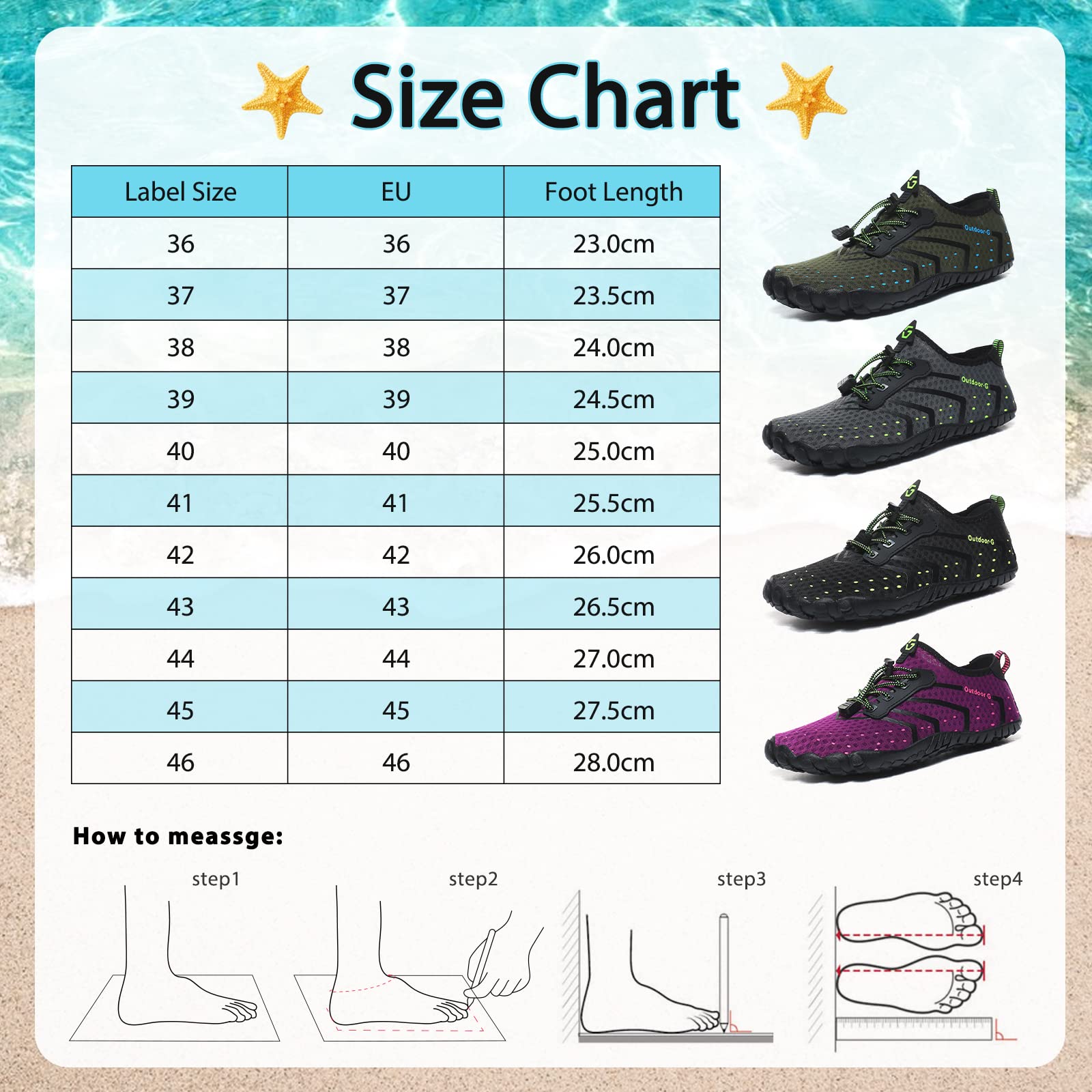 Hanani Zapatos de Agua para Hombre y Mujer Zapatos de Playa Zapatos de natación de Secado rápido Zapatos de Surf Descalzos Deportes Acuáticos para Mar Río Aqua Calzado de Natación Unisex