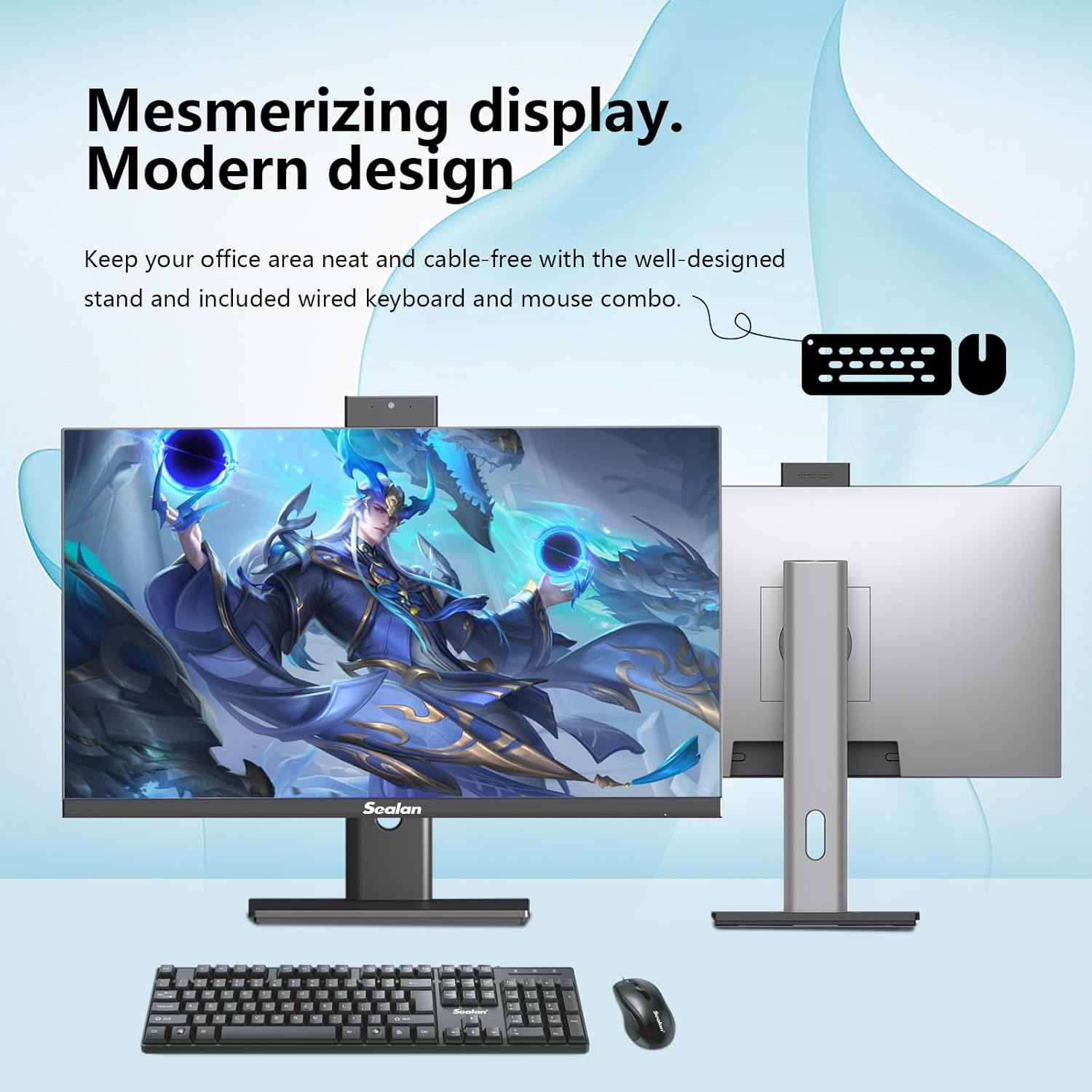 71n6+9vScVL._AC_SL1500_ All-in-One Computers Business Desktop 27” FHD 60Hz Display, Intel Core i5-8600,16GB DDR3 RAM, 512GB SSD, Webcam, HDMI, Type-C, Wi-Fi 6, Wired Keyboard & Mouse, Windows 11 Home