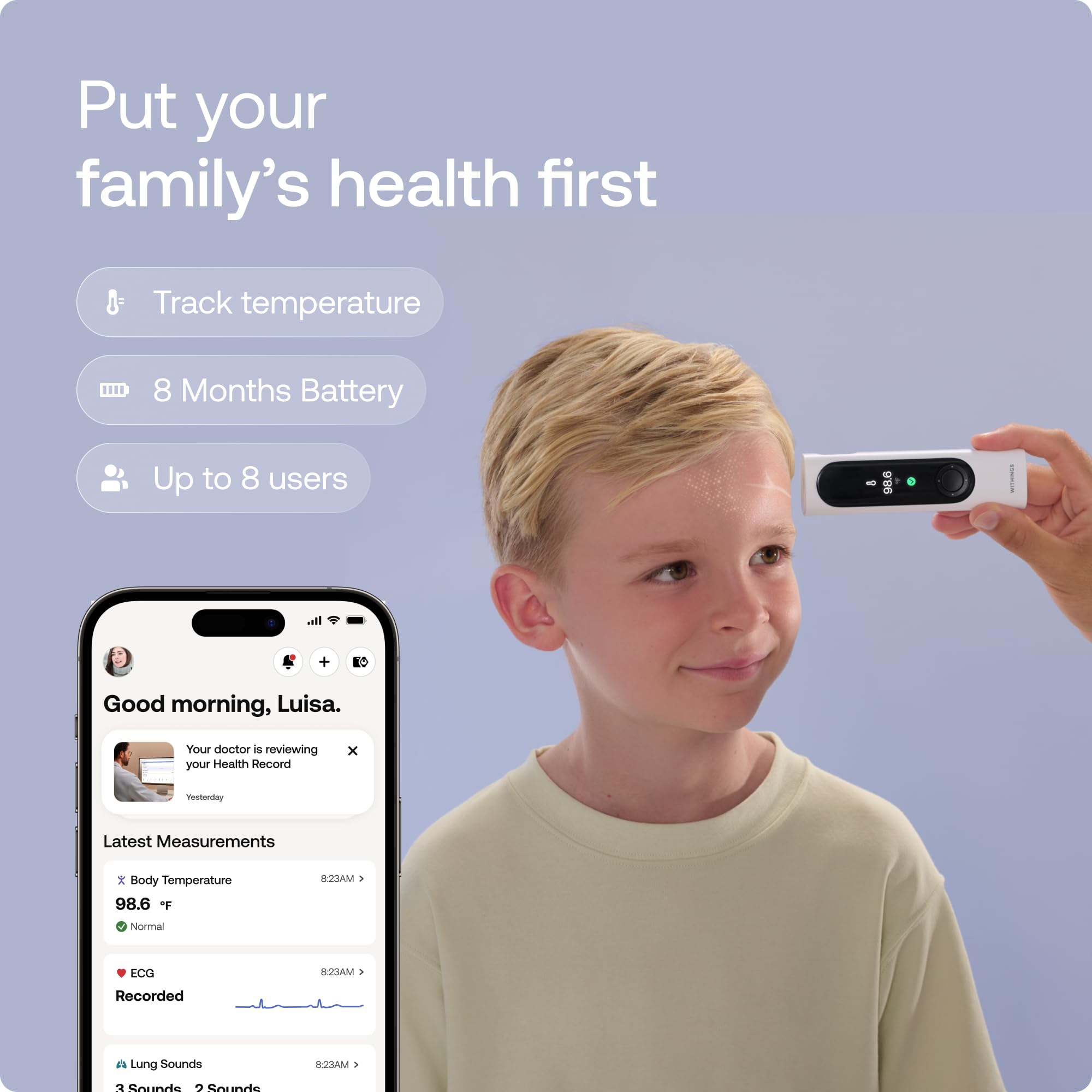WITHINGS BeamO 4-in-1 Gesundheitsmonitor image 3