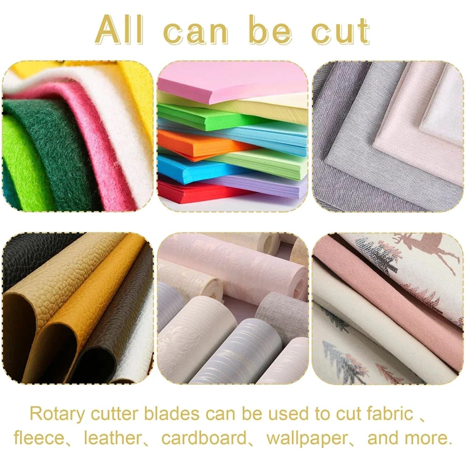 Rotationsschneider-Klingen, 45 mm, beschichtet, perfekt zum Schneiden von Stoff, Nähen, Leder und Papier, 20 Stück