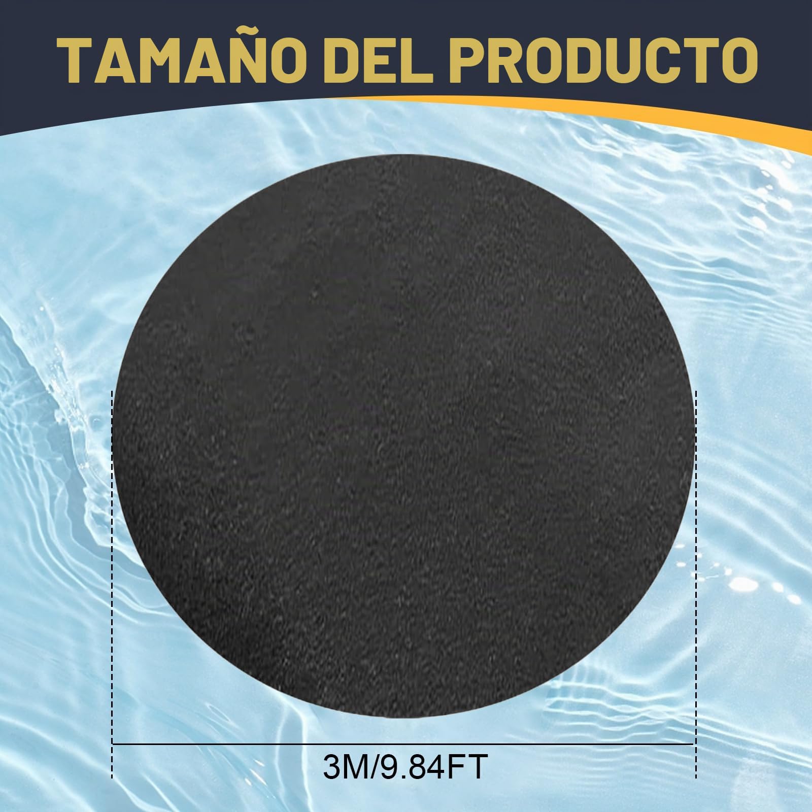 Base redonda para piscina, base antideslizante de 500 cm de diámetro, esterilla de protección del suelo plegable, lona de suelo para piscinas, jacuzzi, aislamiento de piscina al aire libre (500
