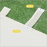 Vista 5 de NICETOWN 2 paneles de cortinas y cortinas para interiores y exteriores, con pestaña autoadhesiva en la parte superior, de gasa aireada