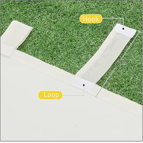 Miniatura 4 de NICETOWN 2 paneles de cortinas traslúcidas para exteriores, impermeables, desmontables, pestañas adhesivas, elegantes y aireadas, cortinas ligeras