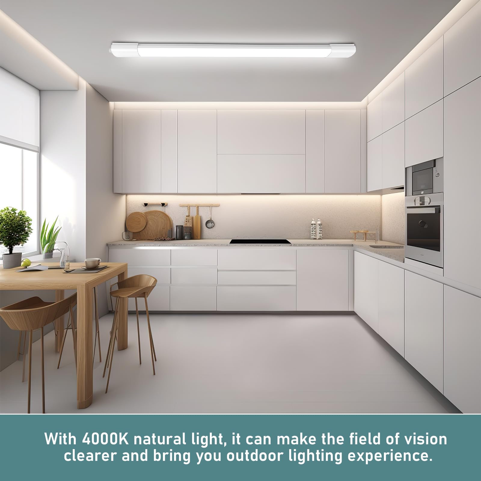 Feuchtraumleuchte LED 120CM, 36W 4000LM LED Deckenleuchte 4000K Neutralweiß, Lampe Feuchtraumlampe IP65, Röhre 120CM als Wannenleuchte, Schlafzimmerlampe, Badezimmer Lampe, Garagenlampe