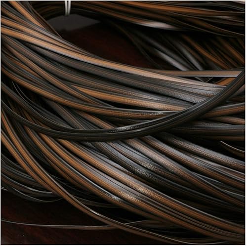 Miniatura 53 de Queenbox Ratán sintético plano de 0.3 pulgadas x 196 pies (196.9 ft), materiales de reparación de ratán de polietileno de plástico de 0.315 in