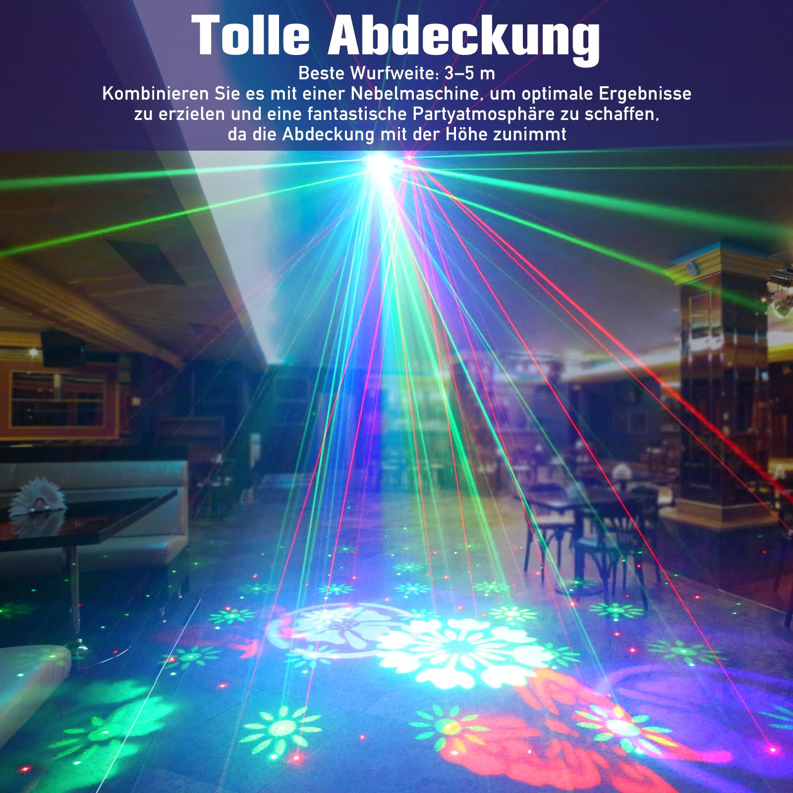 Lot de 2 boules disco LED RGBW 60 W 6 en 1 avec télécommande DMX512 mode automatique pour fête, club, bar, maison, Noël, Halloween, anniversaire