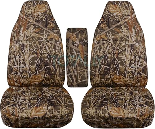 Miniatura 9 de TOTALLY COVERS Compatible con fundas de asiento de camión Ford RangerMazda Serie B 2004-2012 con funda de reposabrazos central camuflaje de árbol