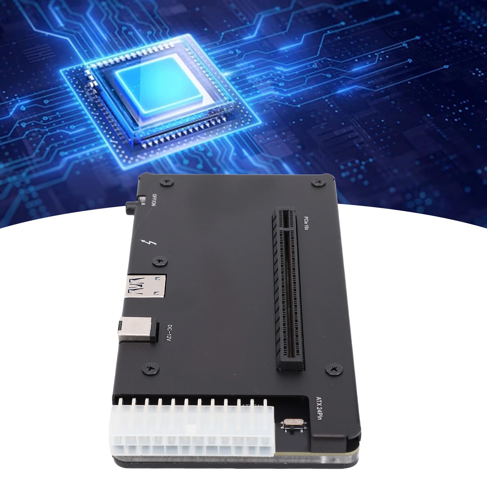XUMIUZIY Zewnętrzna Doka GPU, 4 EGPU OBUDOWANIE PCIE 16X Glotka dla Kart Graficznych, z Kablem 1M na Laptopy Małe Komputery i Konsole Ręczne