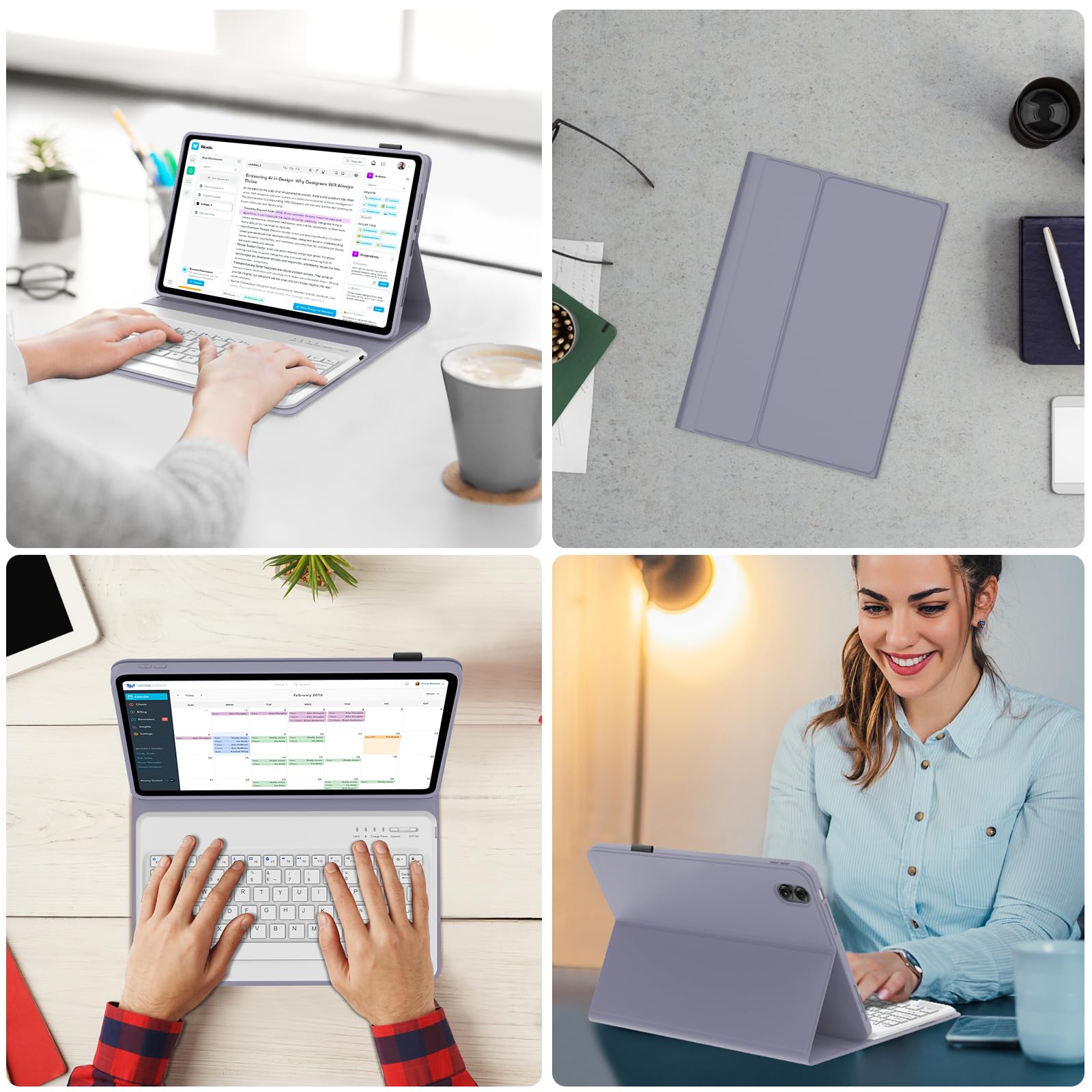 Funda Teclado para Redmi Pad 2 Pro 12.1 Pulgadas 2025- Teclado Magnético Extraíble Inalámbrico Bluetooth, Español Ñ, Funda para Redmi Pad 2 Pro 12.1'', Morado