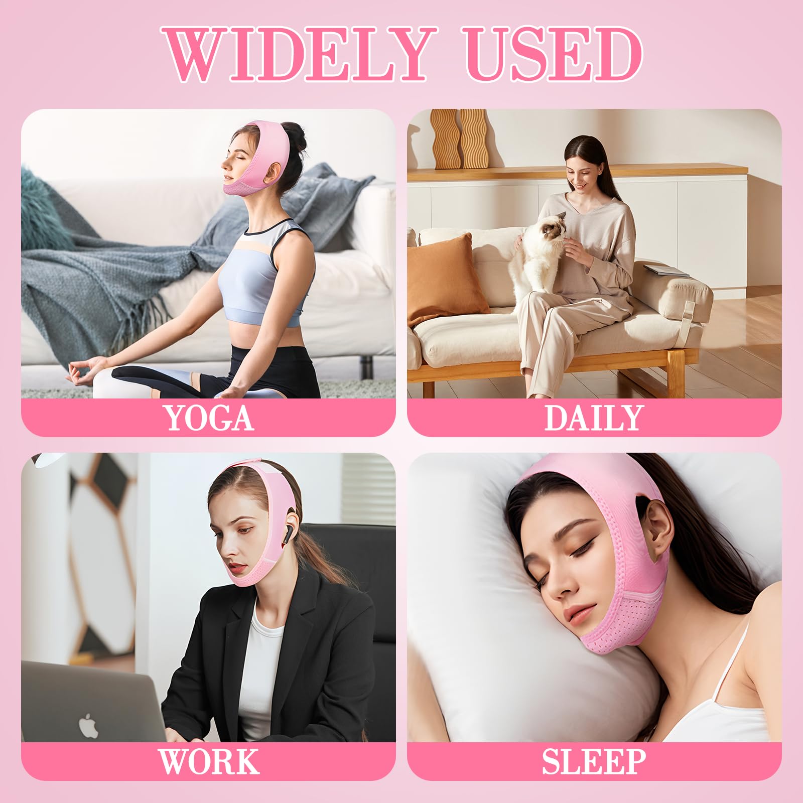 MáScara Lifting Facial Reutilizable,Reductor De Papada,V Line Lifting Mask,Para Papada,Para Jawline Y Doble MentóN Y MáScara Para Dormir,Efecto V-Line Y ReduccióN De Papada