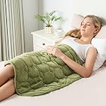Wemore Weighted Lap Blanket 7lbs for Adults, Small Weighted Blanket for Travel, Calming, Relaxing, Napping and Sleeping, All-Season Weighted Lap Pad, Machine Washable, Light Grey 24x29 inches | Weighted Lap Pad for Relaxation, Stress Relief & Better