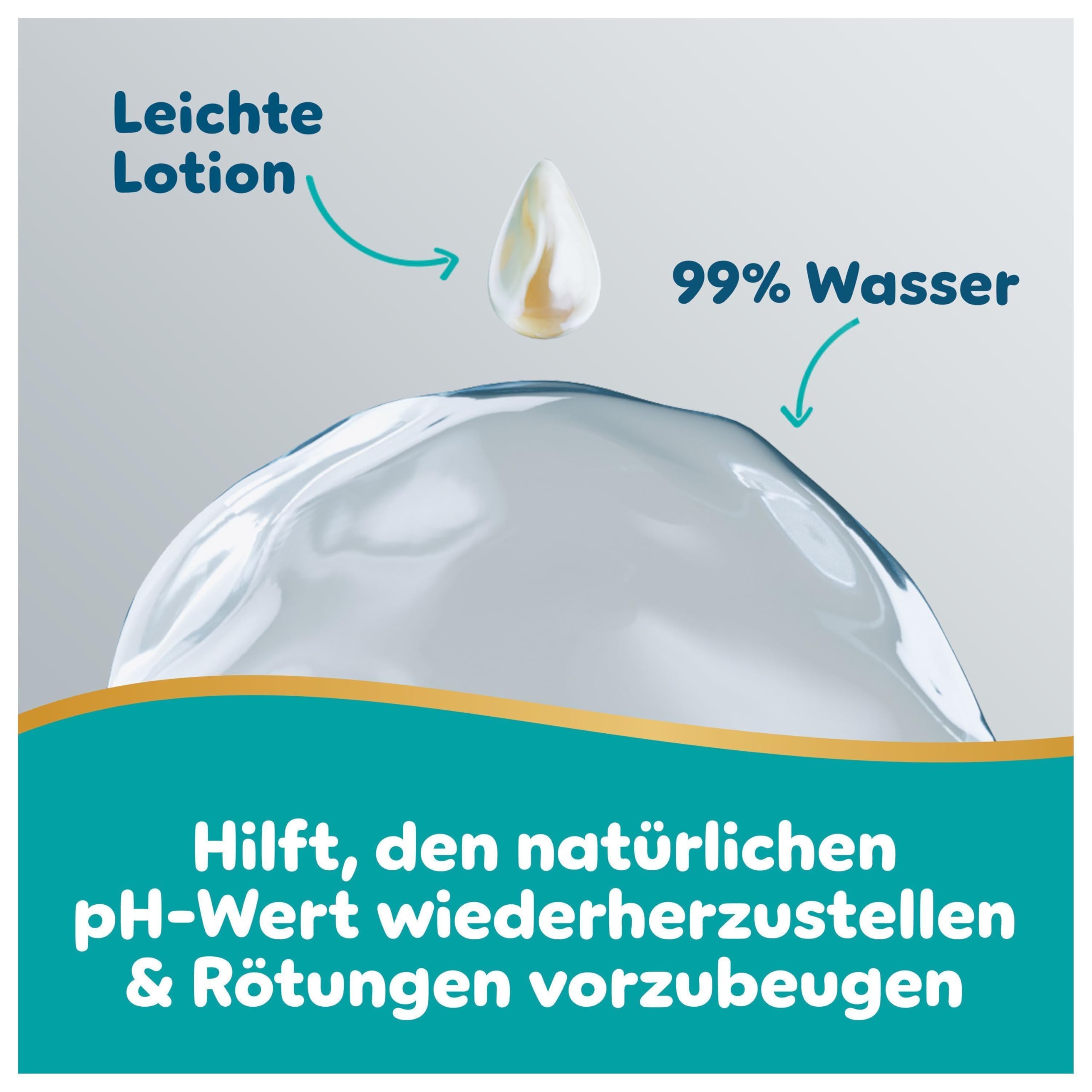 Pampers Aqua Soft Touch Baby-Feuchttücher, 24 Packungen mit 48 Feuchttüchern - 1152 Baby-Feuchttücher, weiche Textur und Lotion mit 99 Prozent Wasser