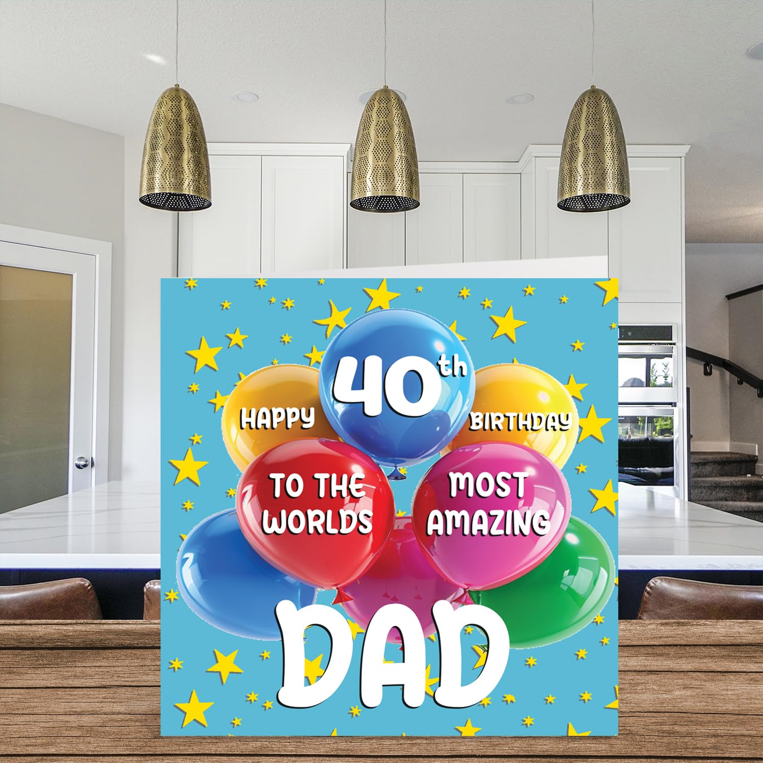 Biglietto Auguri Hunts England 40° Compleanno Per Papà | Scritta To The Best Daddy In The World | Formato Quadrato 148x148 Mm - 4