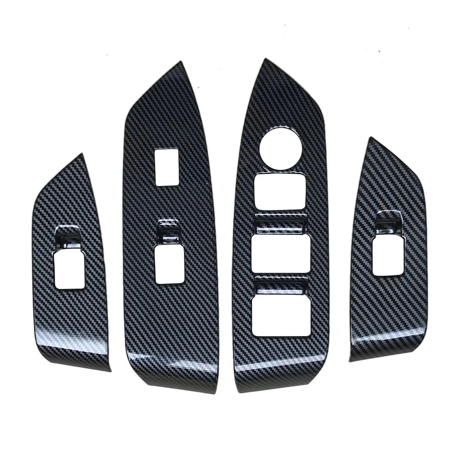 Vnhlotvjl One Color 4Pc Carbon Fiber Color Automobile Door Window Control Panel Cover Trim Sticker Compatible For Mazda Cx-5 Cx5 2017-2022 North American Version