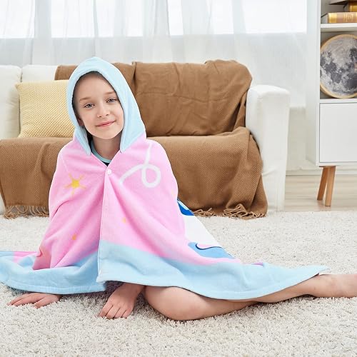 Miniatura 107 de Toallas de baño para niños, toalla para niños con capucha para playa, baño, piscina, toallas de natación de 30 x 50 pulgadas, tamaño grande, ultra