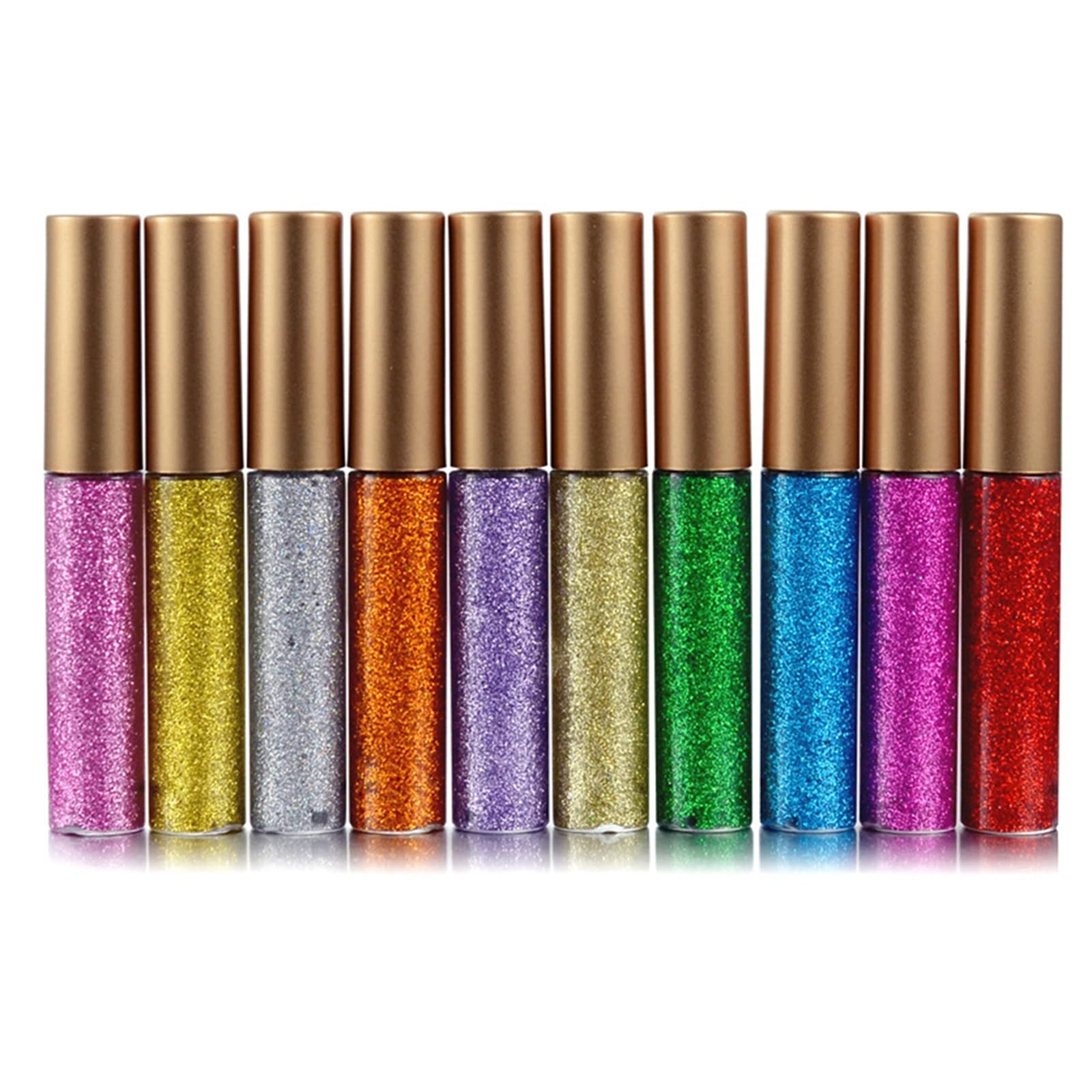 Glitter Eyeliner, Eyeshadow, Eyeliner Liquid Liner, Liquid Eyeshadow, Liquid Eyeliner, 10pcs Exquisite Glitter Liquid Eyeliner Halloween Party Shining Eyeliner Liquid Makeup Tool for Women
