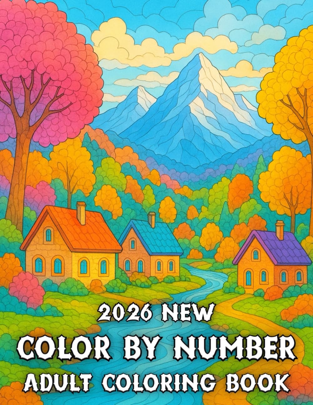 Color By Number 2026 New Adult Coloring Book: Large Print Color By Number Coloring Book Easy 100 Pages Color By Number Adult Coloring Book of ... Butterfly, Animals, Landscape and Much More.