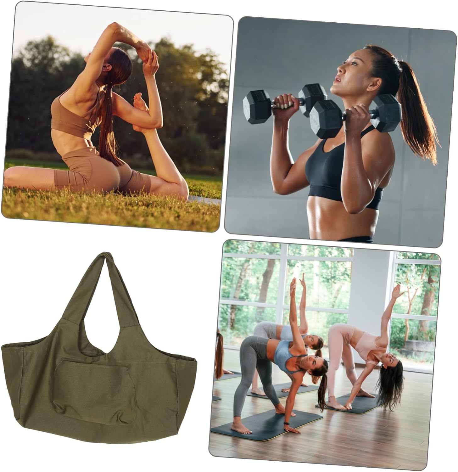 ibasenice Women Yoga Bag Large Capacity Thickened Design Lightweight Fitness Tote for Yoga and Gym Essentials