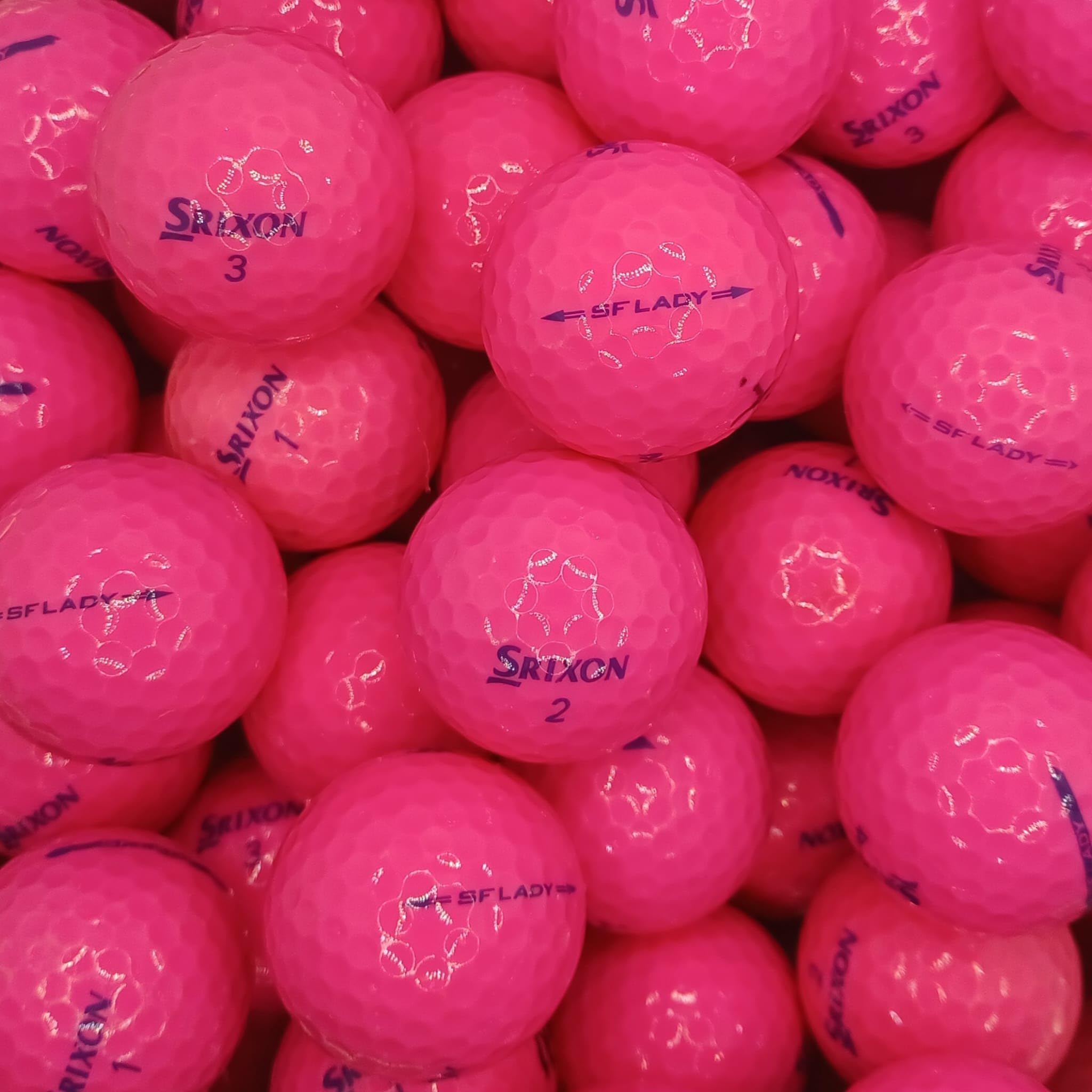 SDP Golf Balls โ Premium Used Soft Feel Lady Pink Pearl/A Grade Recycled Lake Balls for Srixon Golf Balls - Used, Not New - Pack of 20