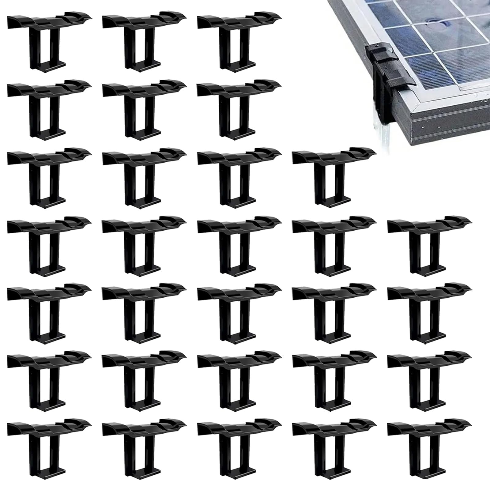 30 sztuk uchwytów do paneli słonecznych 30 mm, akcesoria solarne, klipsy do odpływu wody, klipsy do odpływu wody, moduły PV, plastikowy klips odwadniający PV, do uchwytu, paneli solarnych