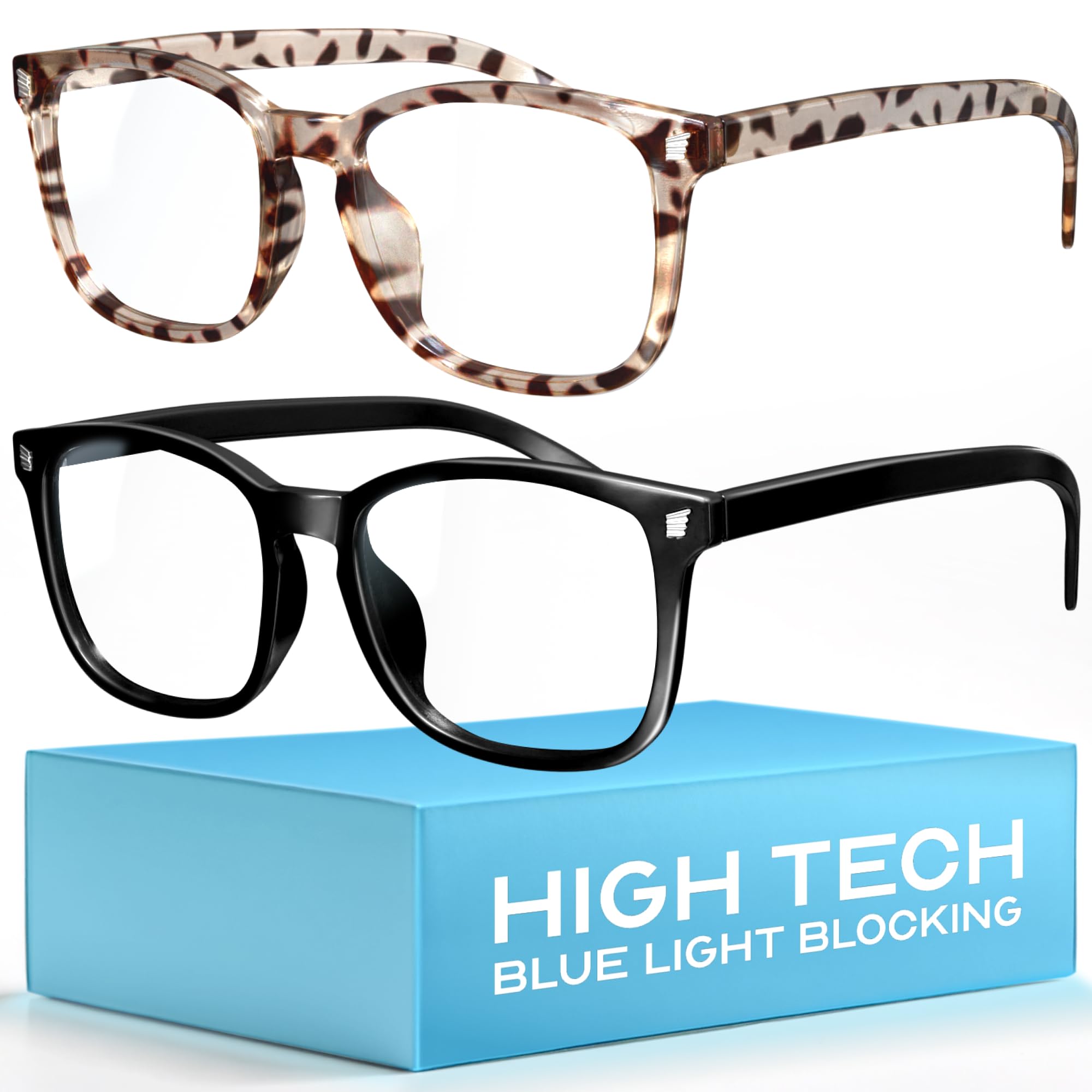 livho High Tech Blue Light Glasses - Advanced 99% Blue Light Blocking Computer Glasses - Anti Eyestrain & UV Glare Protection