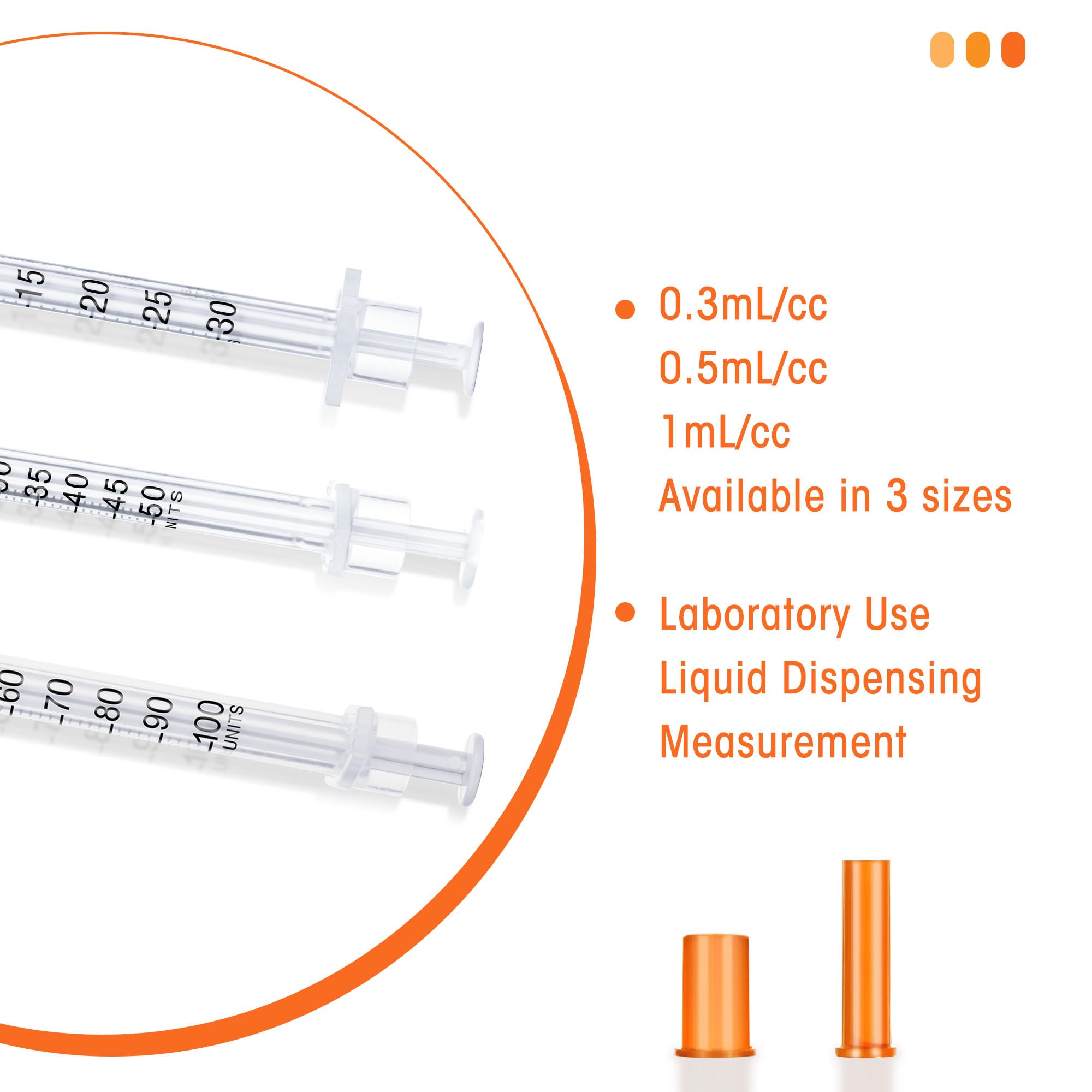 Lab Syringes - 0.5ml 32G - 20 Pack -4