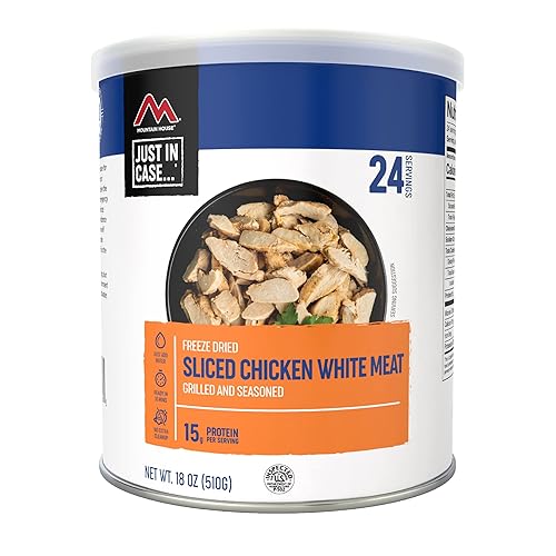 Miniatura 33 de Mountain House Carne de res en cubitos Alimentos de supervivencia liofilizados y de emergencia Lata #10 Salchicha de cerdo y sin gluten #10