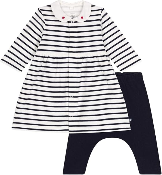Robe manches longues en velours bébé ROUGE A08AO03 | Petit Bateau