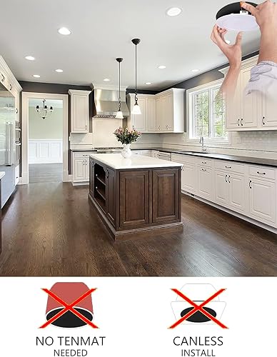 Miniatura 4 de Paquete de 12 luces empotrables LED empotrables de 6 pulgadas con caja de conexiones, luz empotrada de brillo de 1050 lm, 12 W 110 W Eqv, luces