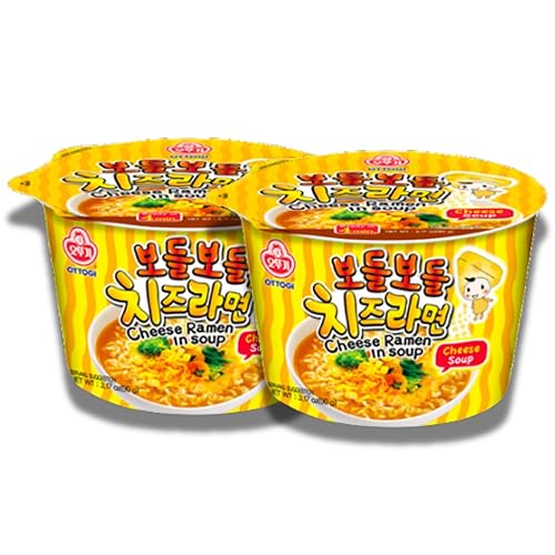 OTTOGI Cuenco de queso para ramen, fideos instantáneos de estilo coreano, rico sabor con queso salado (3.16 onzas), paquete de 2