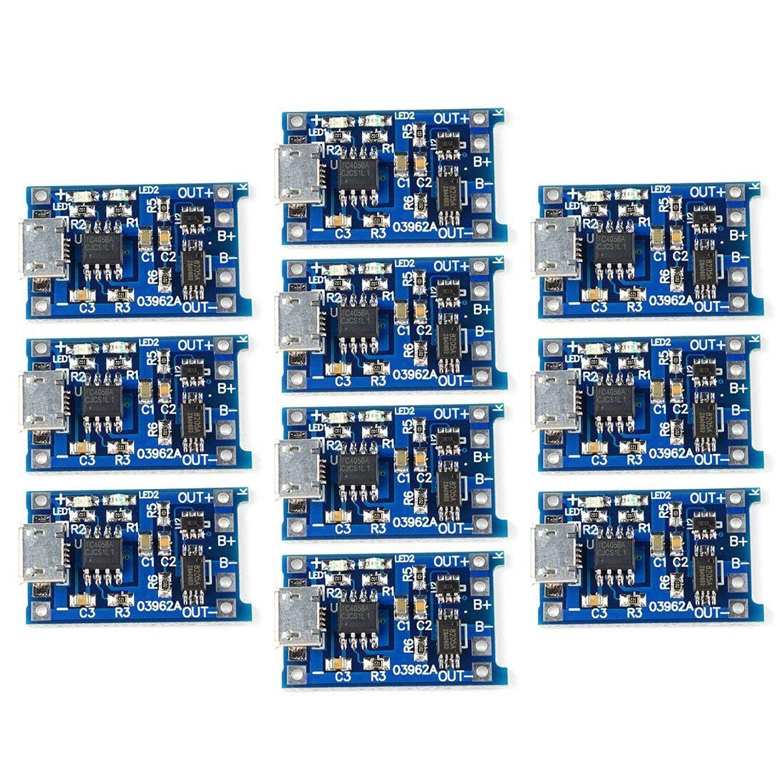 INVENTO 10pcs TP4056 Micro USB 5V 1A 18650 Lithium Battery Charging Board Charger Protection BMS Module (B0B1NW7CWC) Amazon Price History, Amazon Price Tracker