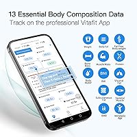 Vista 3 de Vitafit Smart Bathroom Scale for Body Weight, Weight Scale Professional Factory Since 2001, App Sync 13 Body Composition Analyzer BMI, Body Fat and