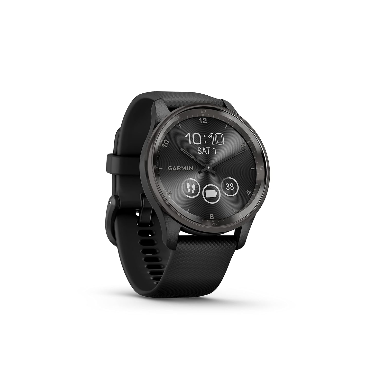 Garmin v vomove Trend Stylish Hybrid Smartwatch Long-Lasting Battery Life Dynamic Watch Hands and Touchscreen Display Black