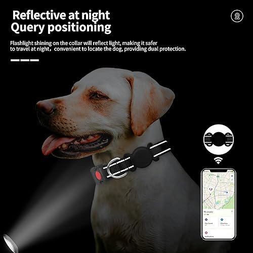 Miniatura 5 de Perperqer Airtag - Collares para perros medianos, hembras y niños, collar acolchado de nailon suave reflectante para cachorros de raza pequeña y