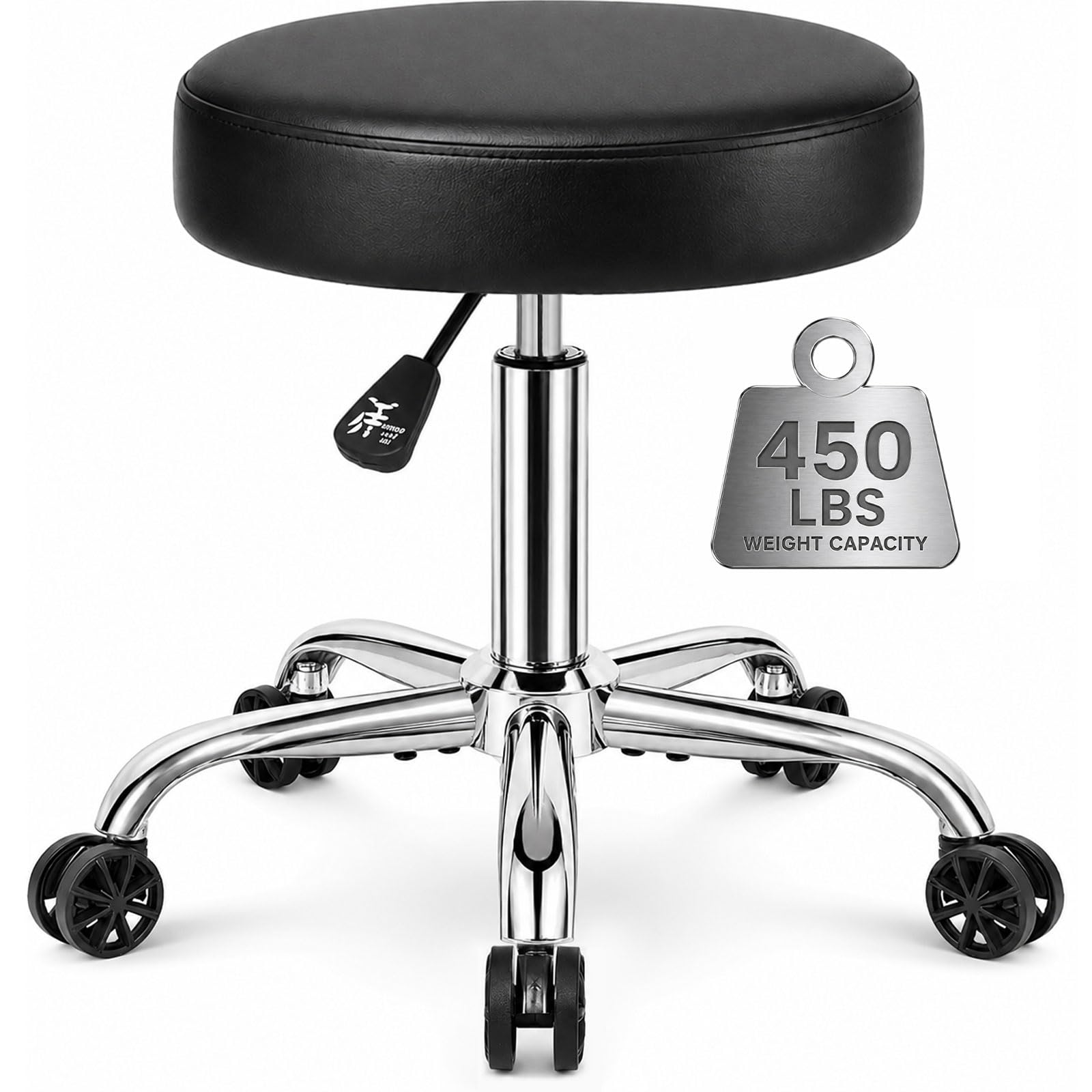 Photo 1 of YUNSCEND Heavy Duty Rolling Stool with Wheels, 450 lb Capacity