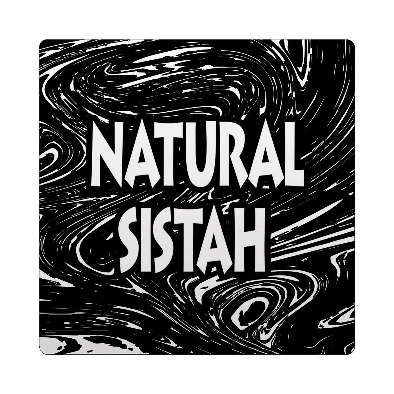 Makoroni - Natural SISTAH Africa Des#2 Ceramic Tile Trivet 6x6 inc