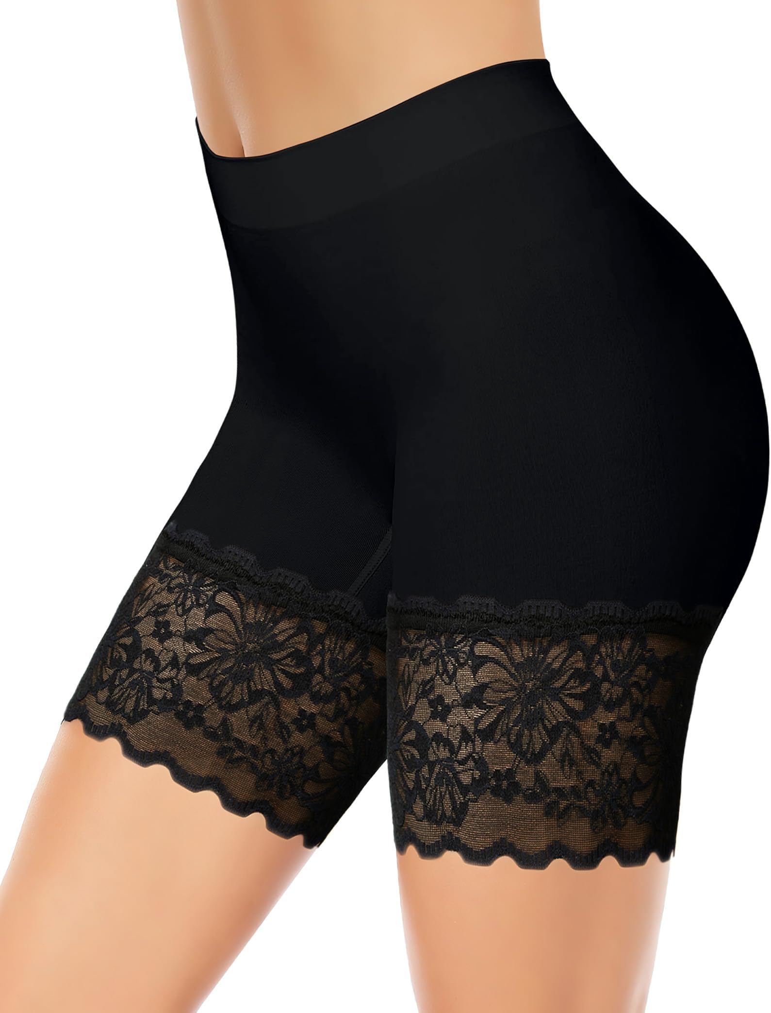 ZENUTASeamless Slip Shorts for Under Dresses Anti Chafing Shorts Womens Bike Shorts for Yoga Workout