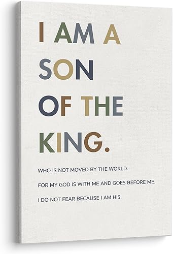 Miniatura 8 de XWELLDAN Lienzo decorativo para pared con versículo bíblico religioso cristiano I am a Daughter of the King Girl, decoración artística de pared para