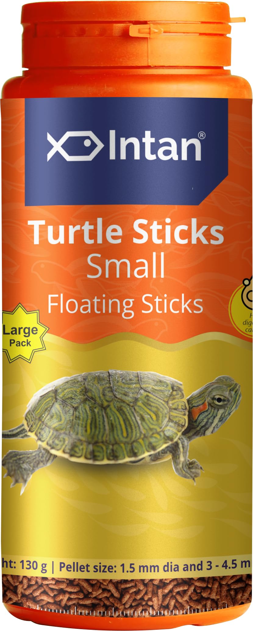 Aquatic Turtle Food For All Life Stages For Growth & Health | Small Floating Sticks Suitable For Turtles | Nutritious Feed For Better Health | 130 Gm, 1.5 Mm Dia