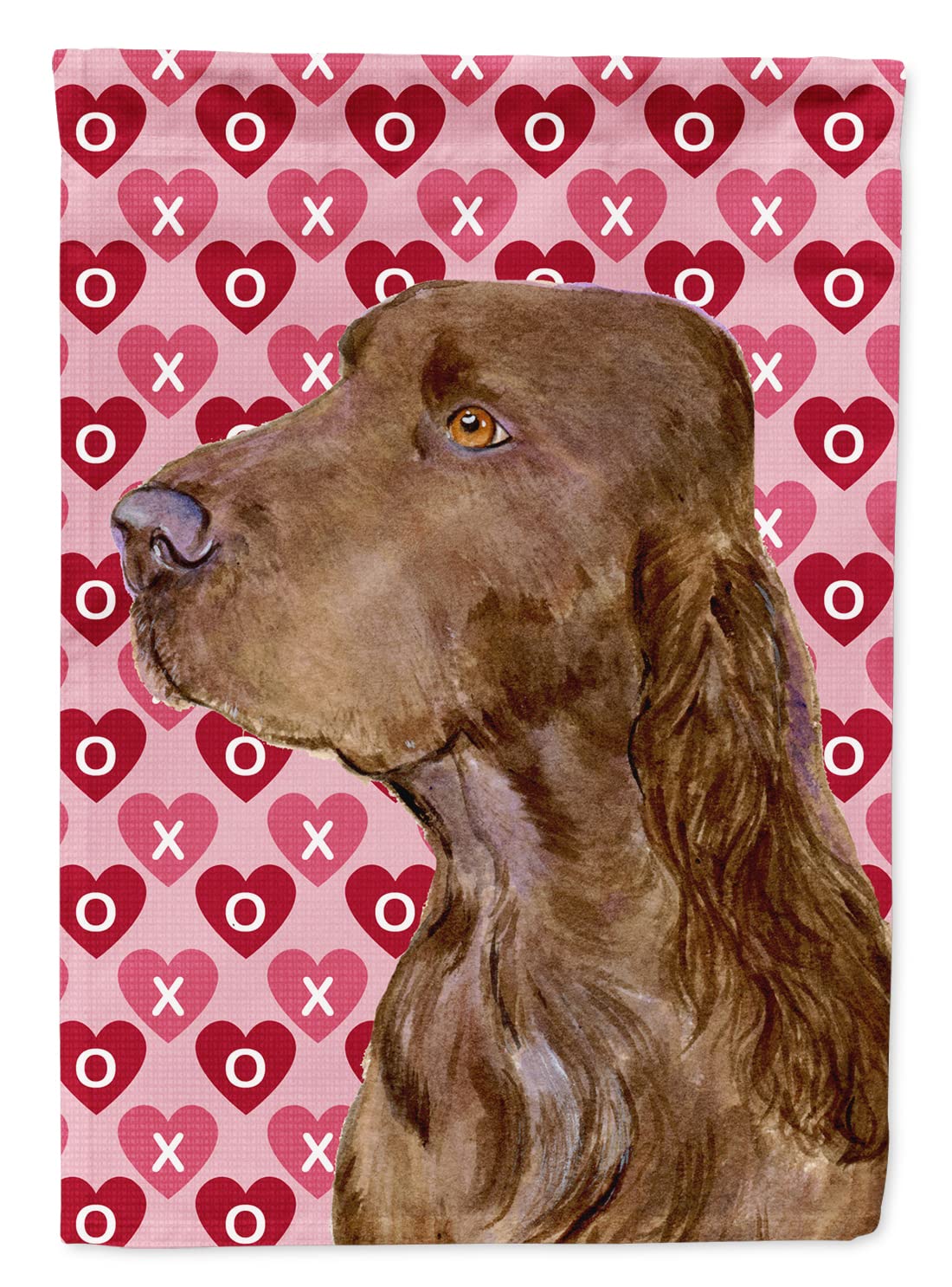 Drapeau Field Spaniel grand format en toile pour décoration de jardin et terrasse romantique