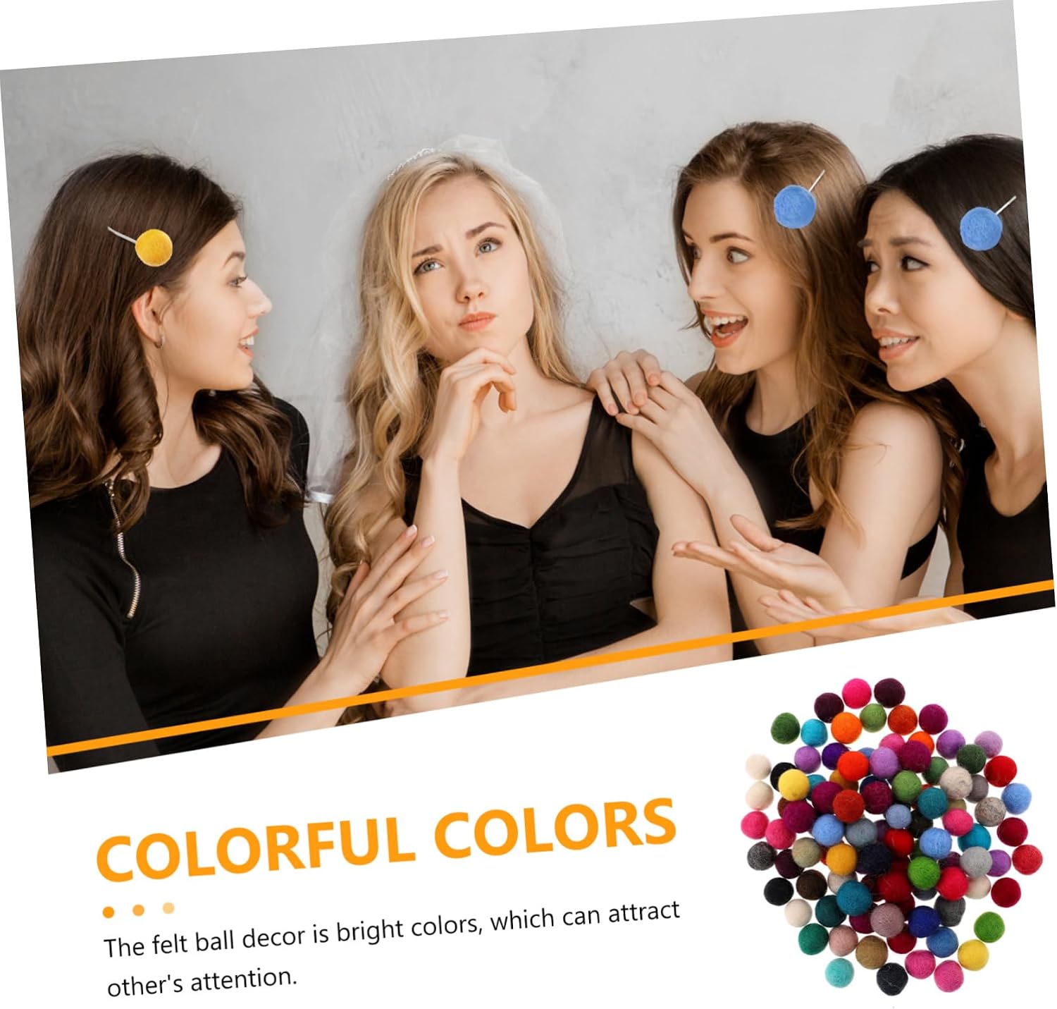 SEWOART 100pcs DIY Wool Felt Balls Handmade Felt Balls for Hair Accessories and Crafts Durable Wool Pom Poms for Decorations and DIY Projects