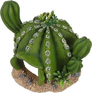 BUGUUYO Escalada Animal De Estimação Cacto Mini Caixa Plástico Terrário Vidro Animais Réptil Esconder Caverna Tartaruga Escondendo Caverna Tanque De Peixes Refúgio Répteis Abrigo