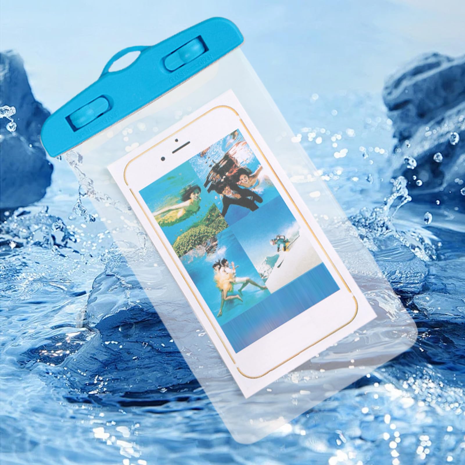 wasserdichte Handy Tasche Transparente Hülle mit Touchscreen Funktion | Praktische Handy Hülle für Essenslieferung Für Schwimmen Radfahren Kajak Kreuzfahrt Urlaub Joggen Camping Tauchen Reisen
