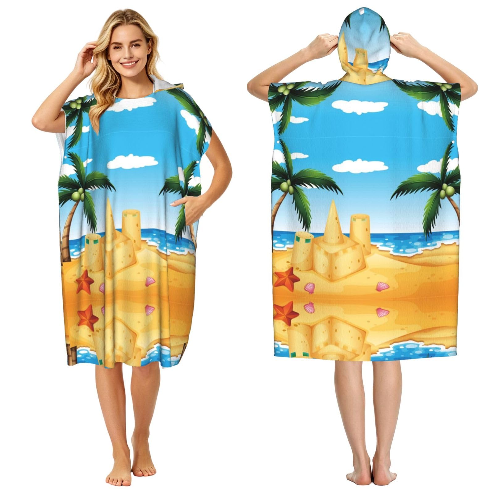 Poncho à capuche pour adulte pour ne plus avoir froid en sortant de la piscine