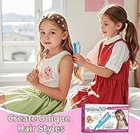 Vista 31 de Kit de sellos de gemas para el cabello, joyas brillantes para el cabello para niñas, herramienta de peinado con diamantes brillantes reutilizables