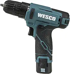 Parafusadeira/Furadeira Wesco WS2556 12V com Mandril 10mm, LED, 700 RPM, Bateria 1.3Ah e Carregador Bivolt – Compacta e Leve