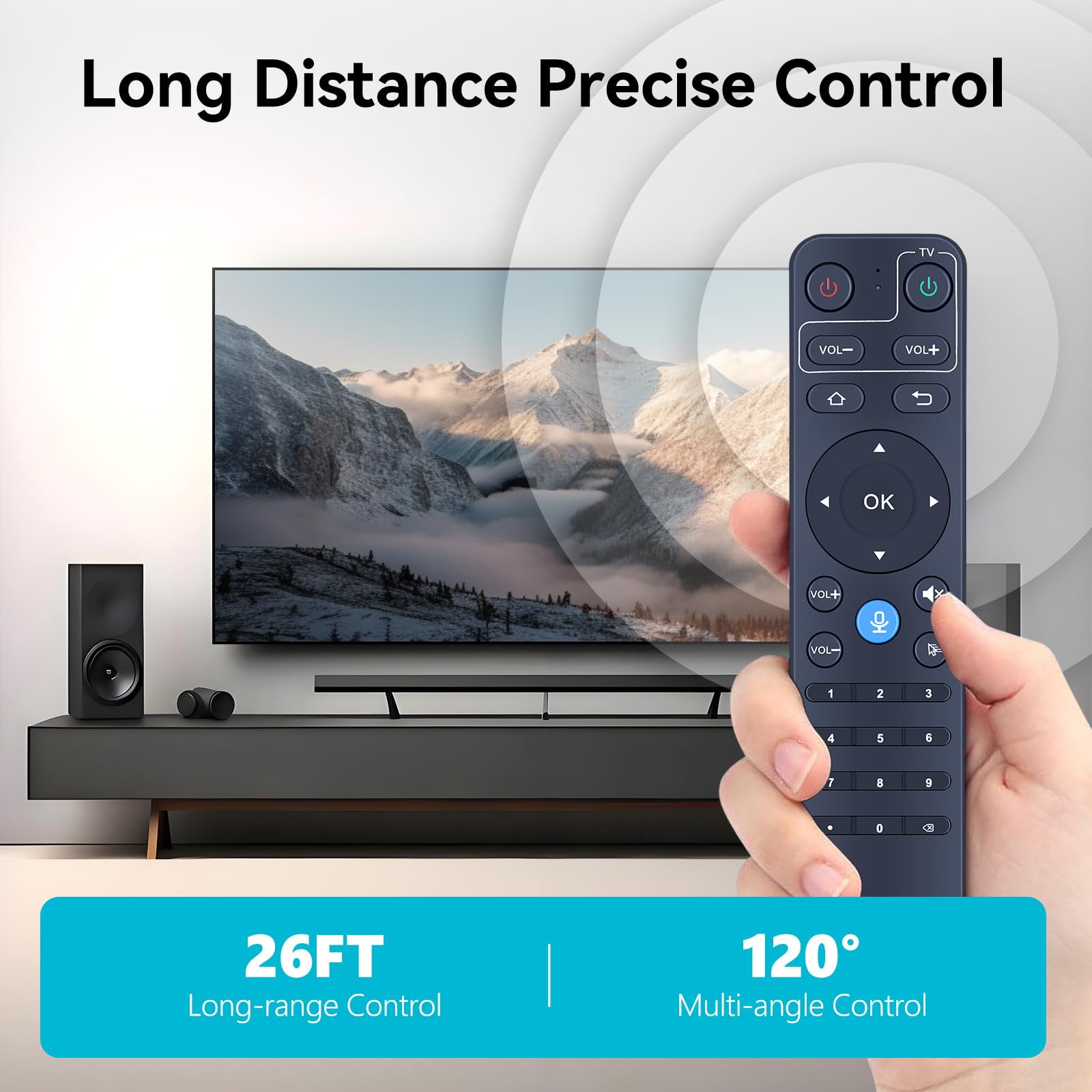Telecomando vocale di ricambio per StreamX X1 Pro Android Smart TV Box, per S5 MAX Android Smart TV Box 6k